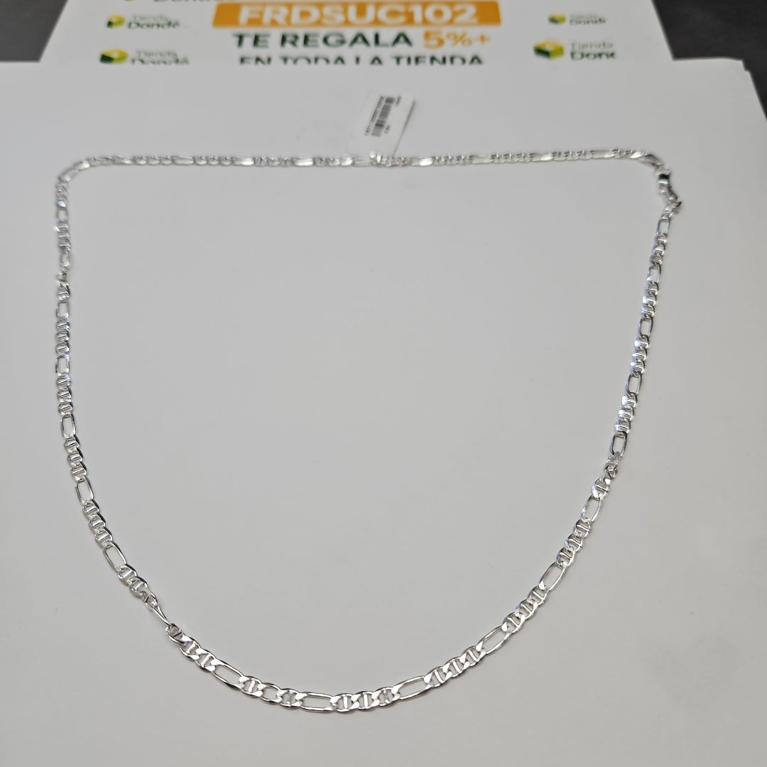 CADENA TEJIDO MARINERO PLATA .925 55 CM 7.8 GR (NUEVO)