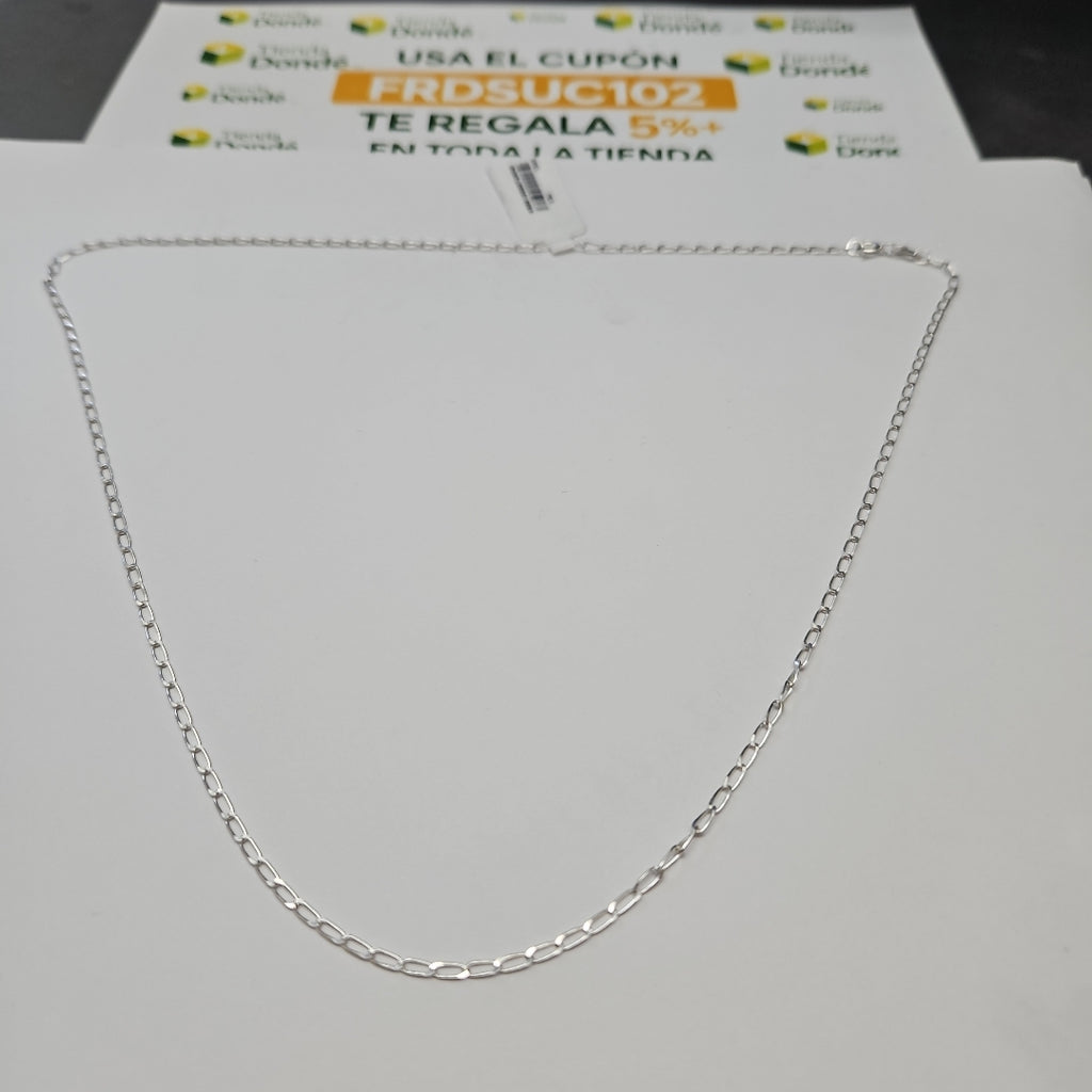 CADENA TEJIDO ESLABONES PLATA .925 55 CM 2.9 GR (NUEVO)