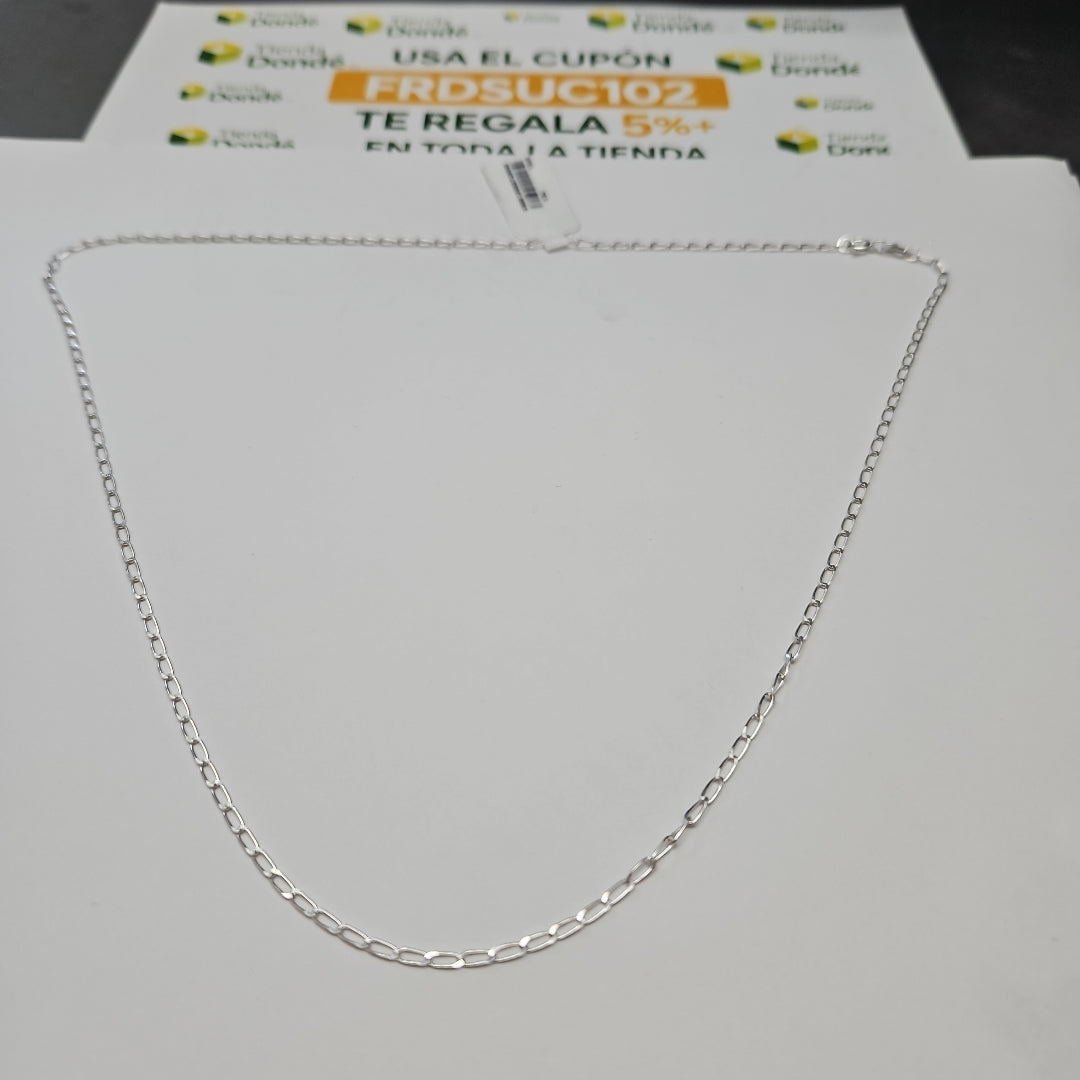 CADENA TEJIDO ESLABONES PLATA .925 55 CM 2.9 GR (NUEVO)