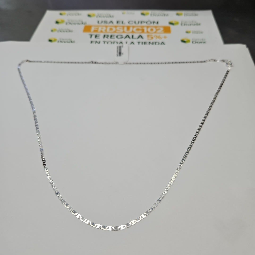 CADENA TEJIDO ESPEJO PLATA .925 60 CM 4.2 GR (NUEVO)