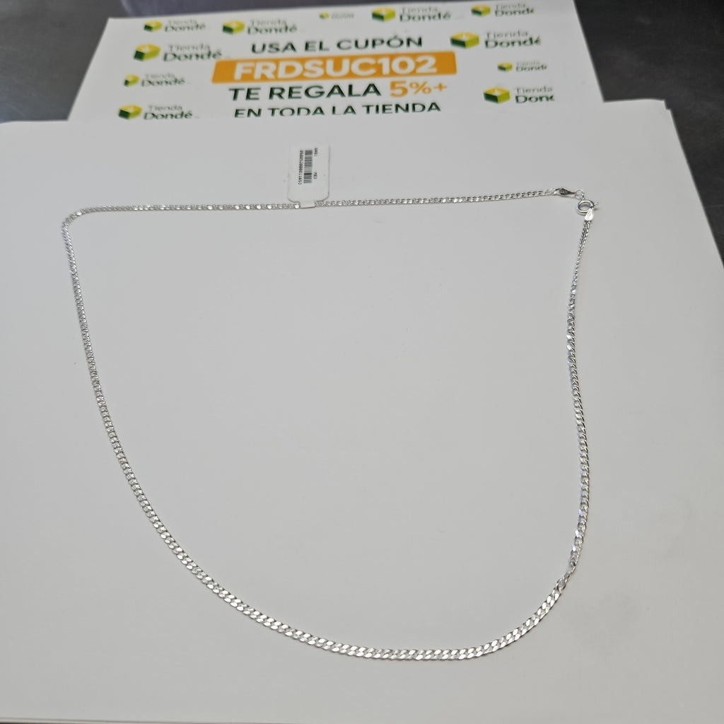 CADENA TEJIDO BARBADO PLATA .925 55 CM 5 GR (NUEVO)