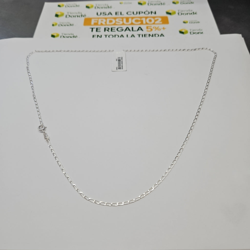 CADENA TEJIDO ESLABONES PLATA .925 60 CM 3.2 GR (NUEVO)