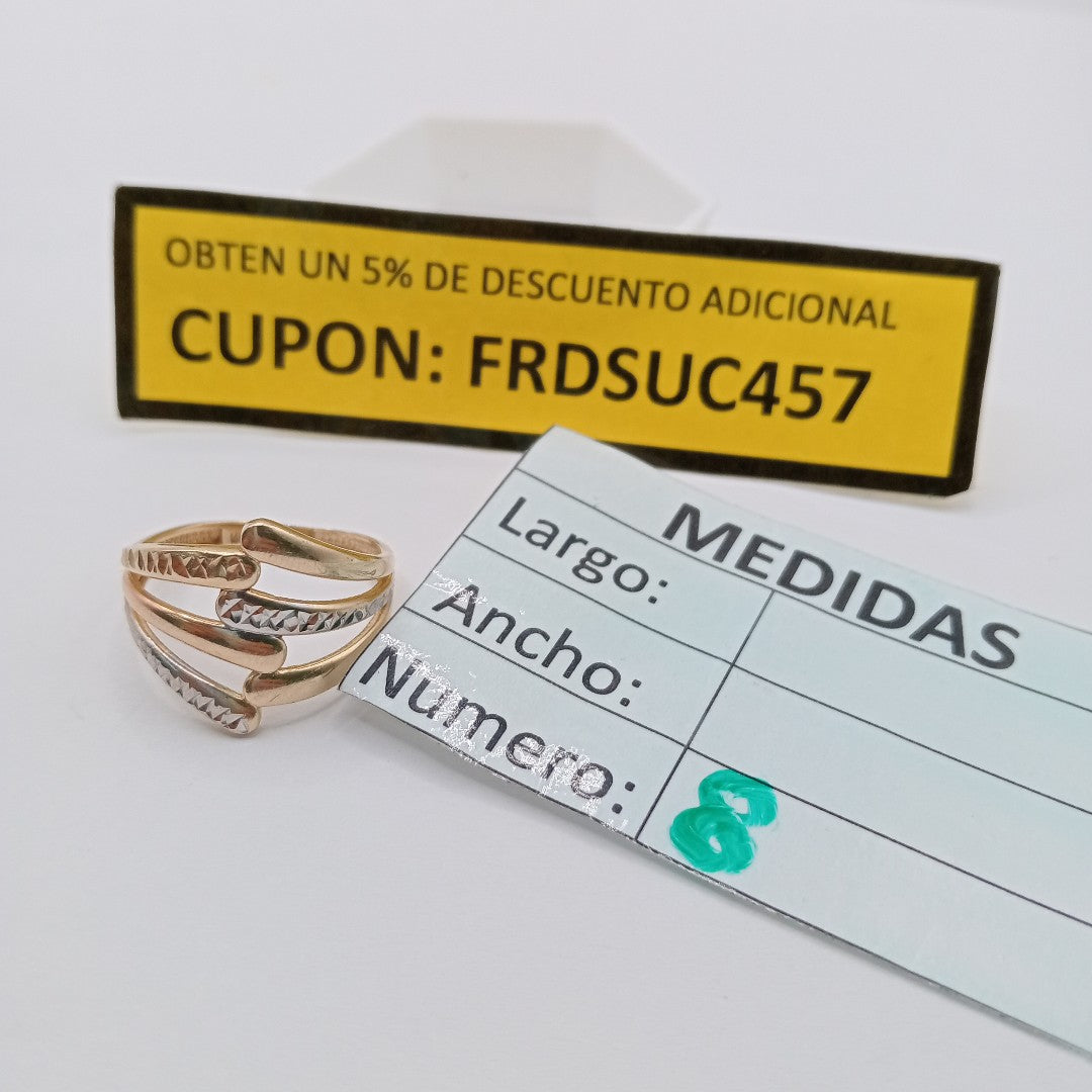 ANILLITO ORO COMBINADO 10 K 2.3 GRMS (SEMINUEVO)