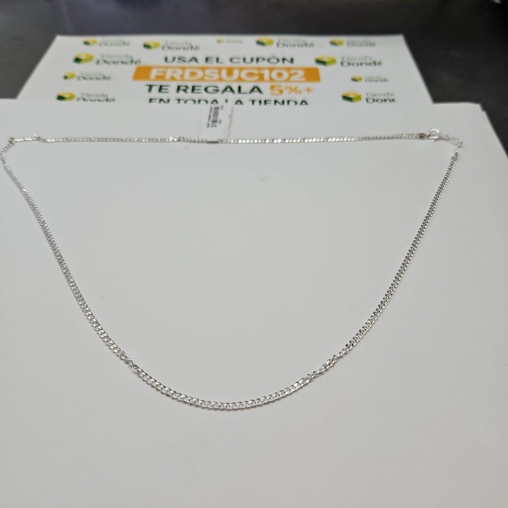 CADENA TEJIDO BARBADO PLATA .925 55 CM 5.3 GR (NUEVO)