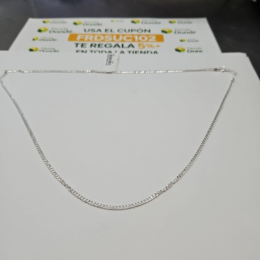 CADENA TEJIDO BARBADO PLATA .925 55 CM 5.3 GR (NUEVO)