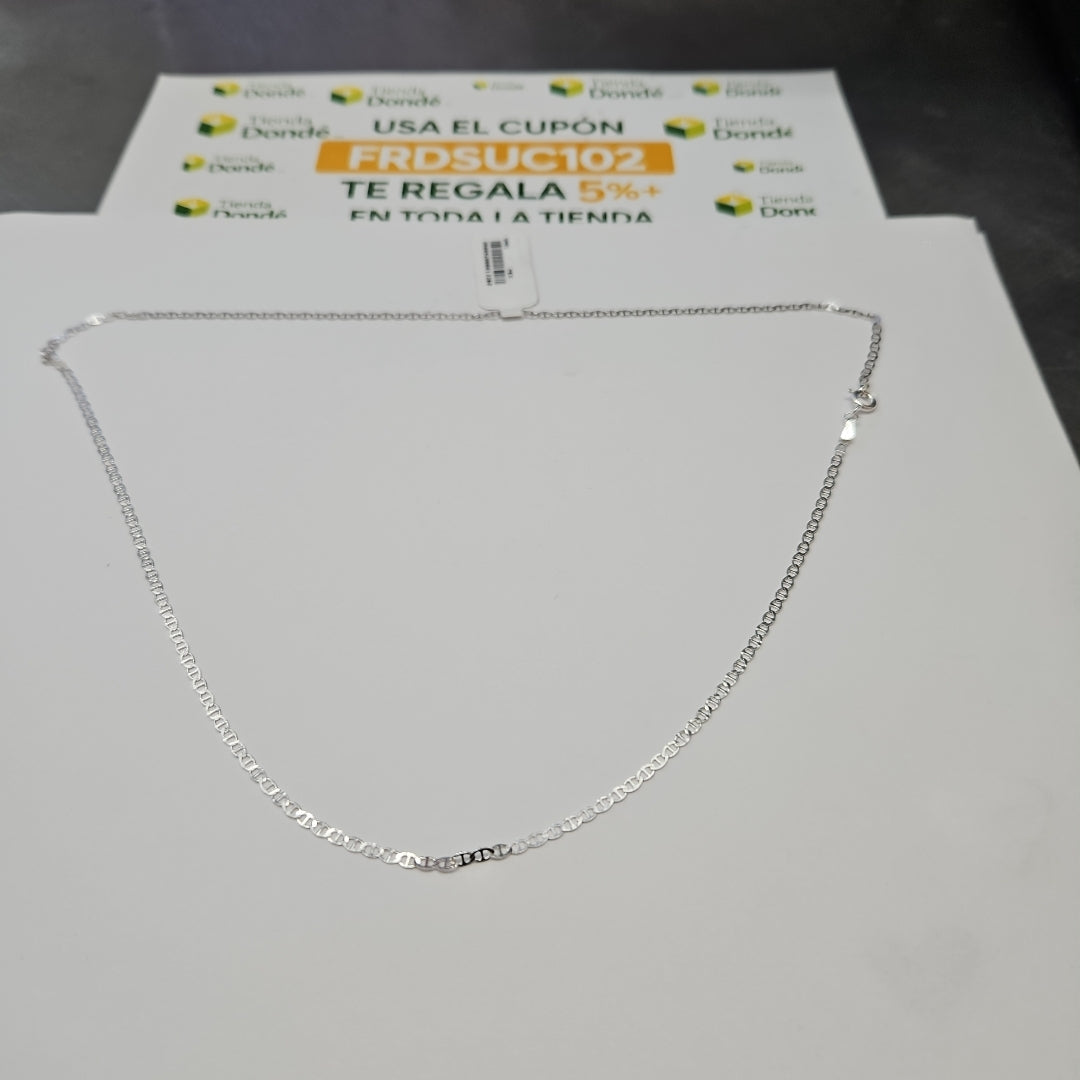 CADENA TEJIDO GUCHI PLATA .925 55 CM 3.3 GR (NUEVO)