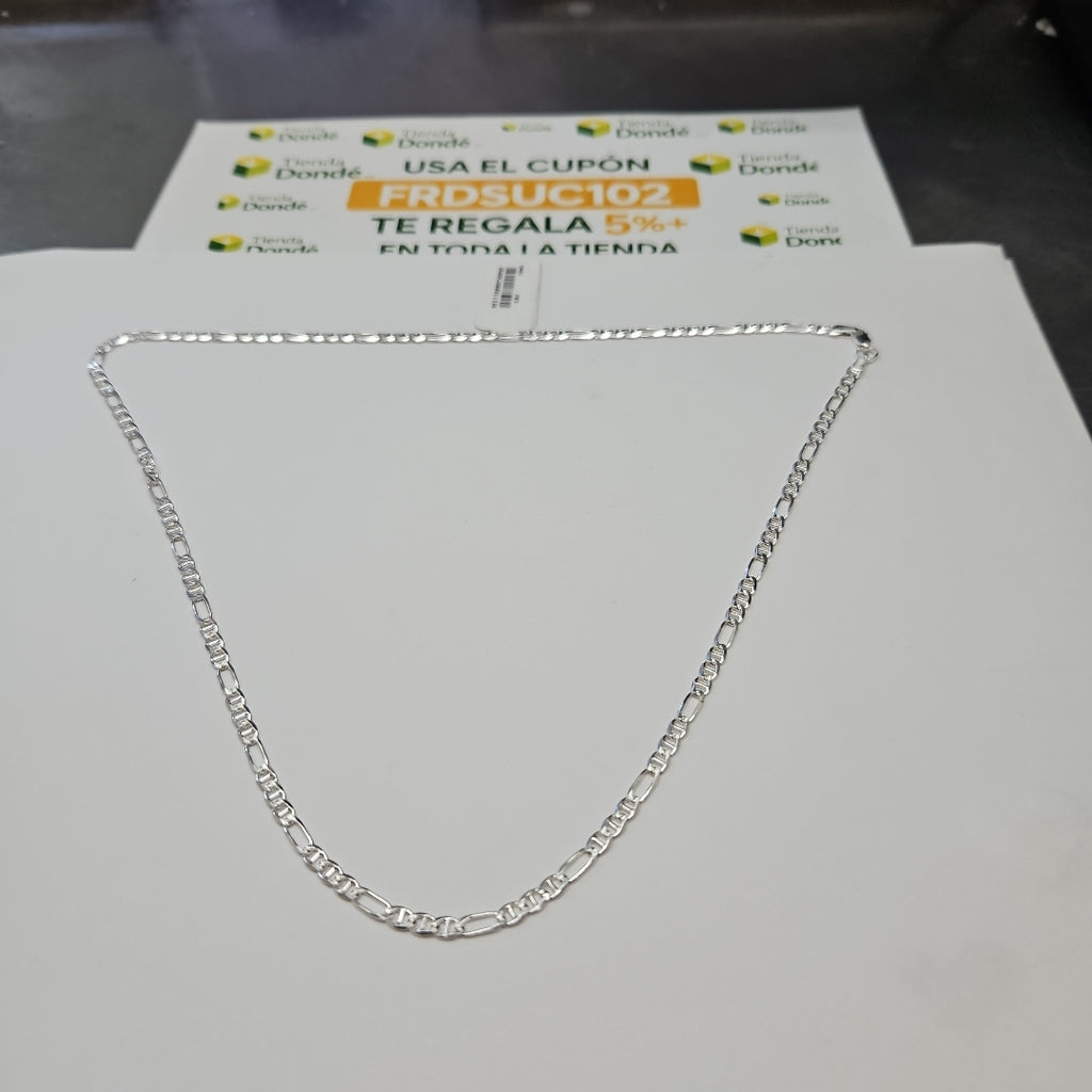 CADENA TEJIDO MARINERO PLATA .925 55 CM 8 GR (NUEVO)