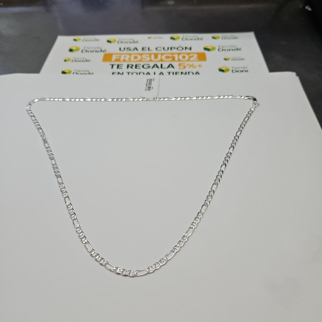 CADENA TEJIDO MARINERO PLATA .925 55 CM 8 GR (NUEVO)