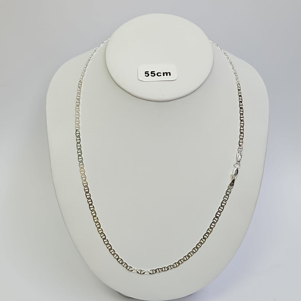CADENA TEJIDO GUCHI PLATA .925 55 CM 12.8 GR (NUEVO)