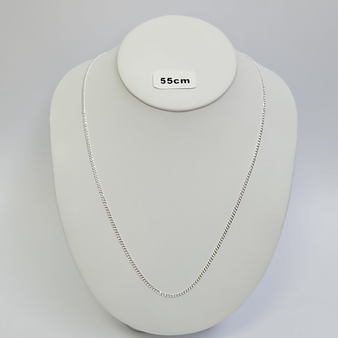 CADENA TEJIDO BARBADO PLATA .925 55 CM 5.3 GR (NUEVO)