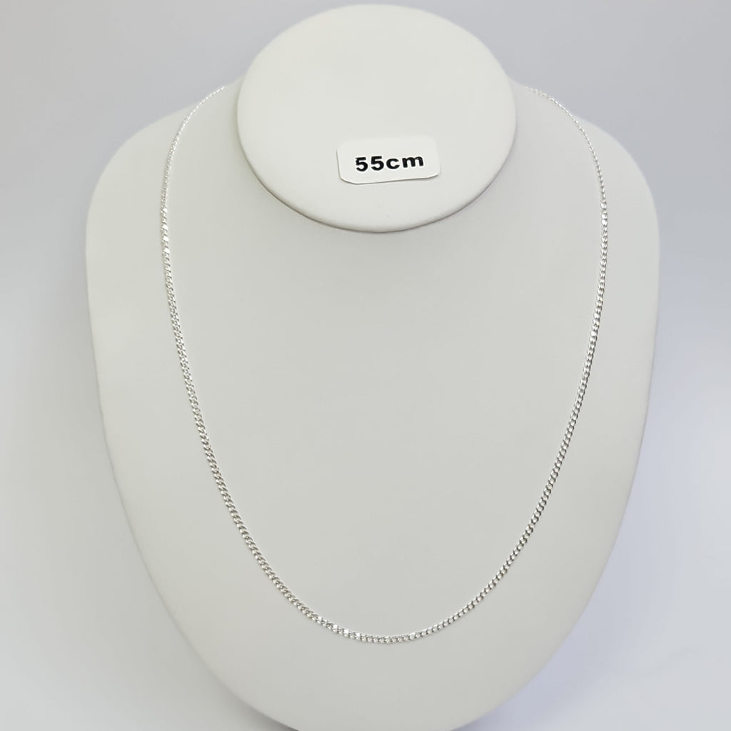 CADENA TEJIDO BARBADO PLATA .925 55 CM 4.9 GR (NUEVO)