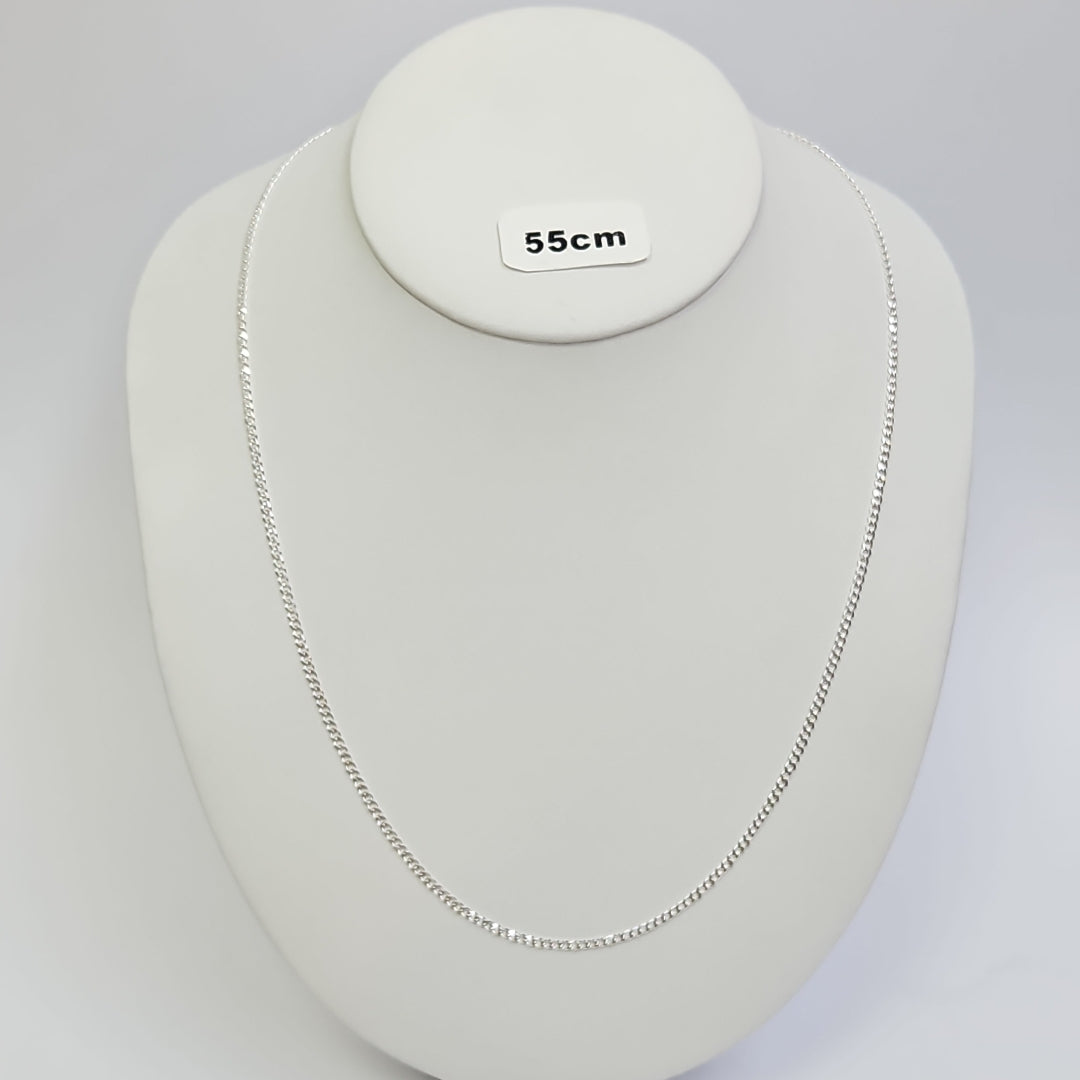 CADENA TEJIDO BARBADO PLATA .925 55 CM 4.9 GR (NUEVO)