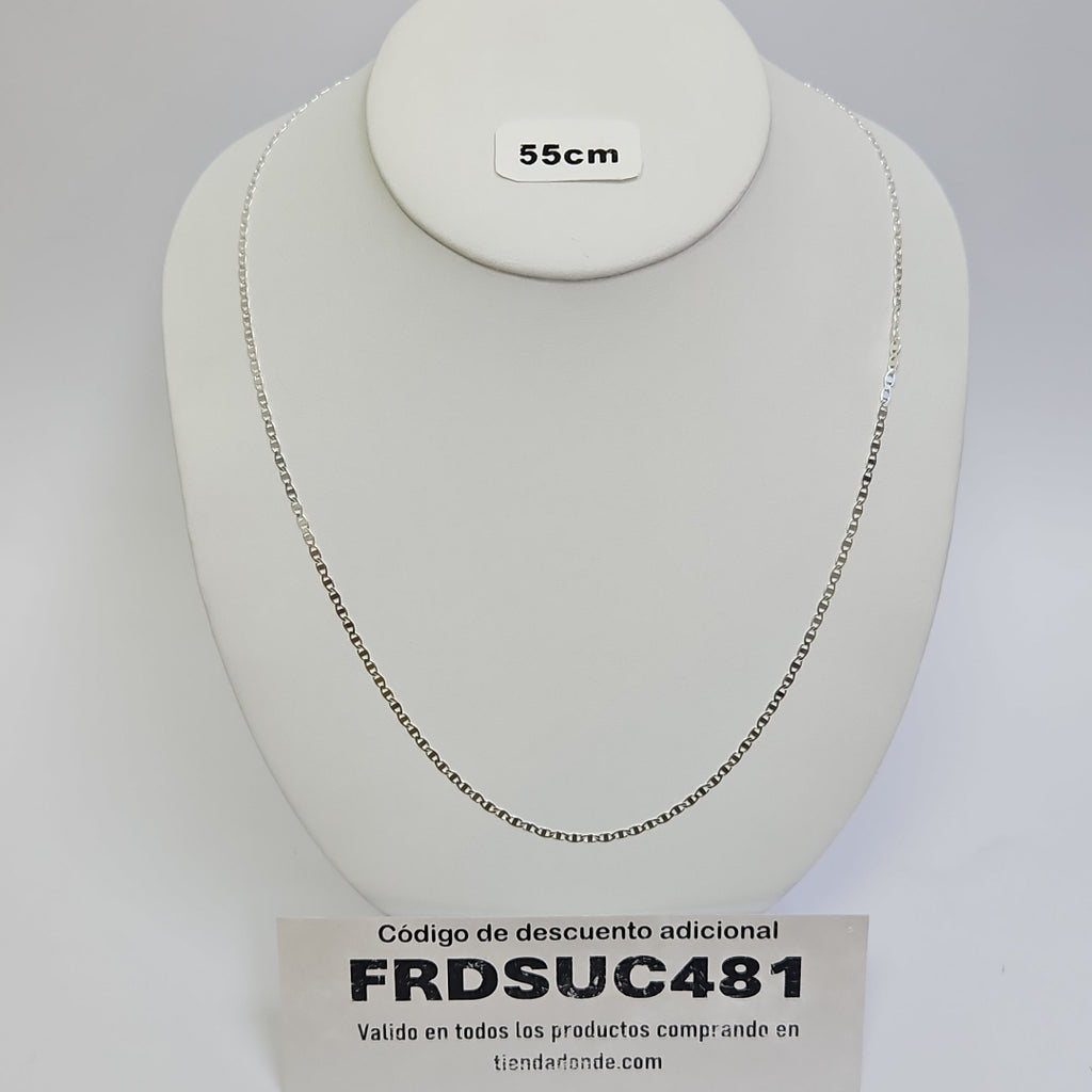 CADENA TEJIDO GUCHI PLATA .925 55 CM 3.6 GR (NUEVO)