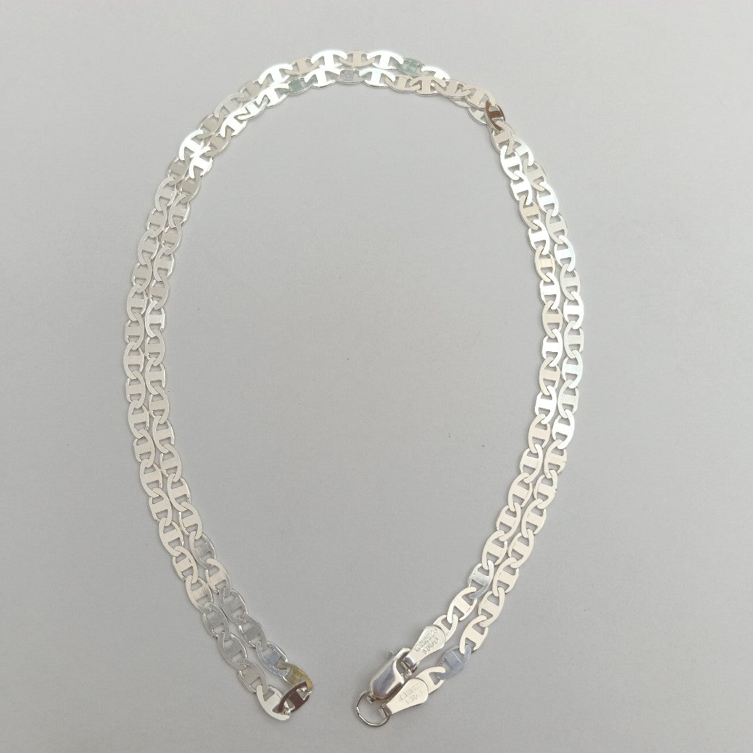 CADENA TEJIDO GUCHI PLATA .925 55 CM 8.3 GR (NUEVO)