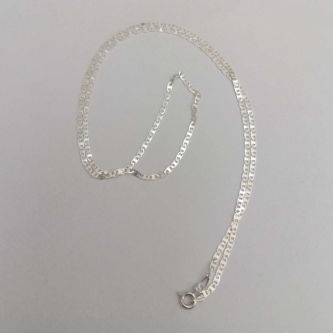 CADENA TEJIDO ESPEJO PLATA .925 55 CM 4.1 GR (NUEVO)