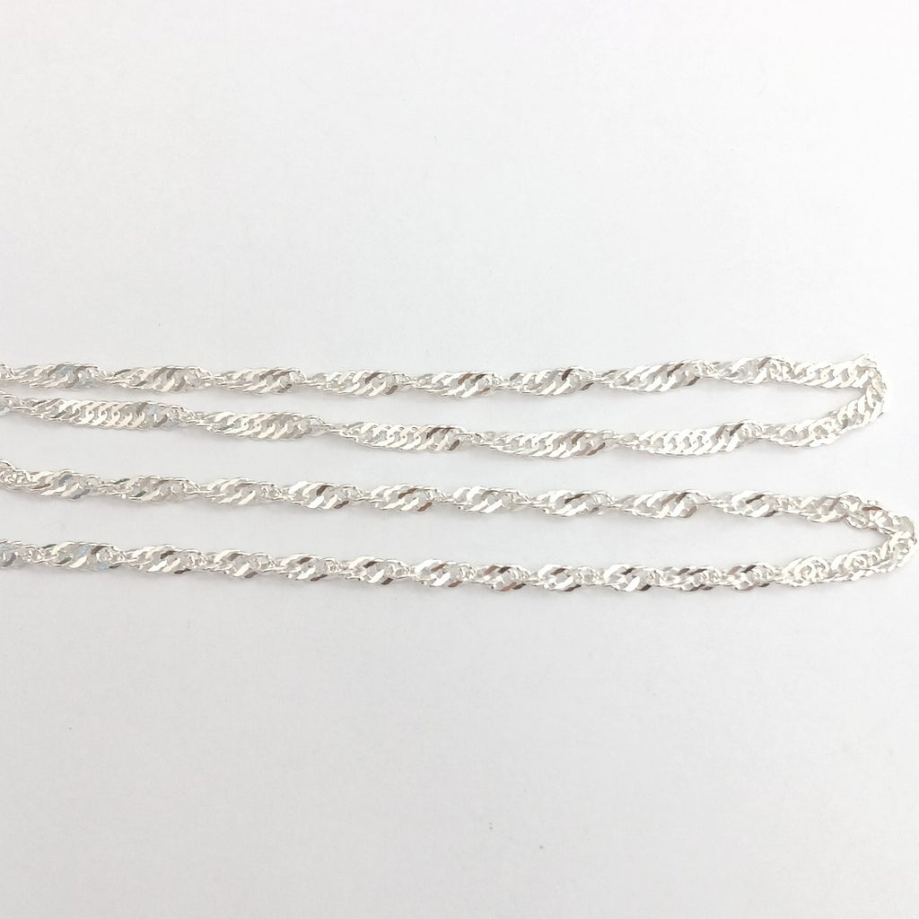 CADENA TEJIDO MEDIO TORZAL PLATA .925 55 CM 6.4 GR (NUEVO)