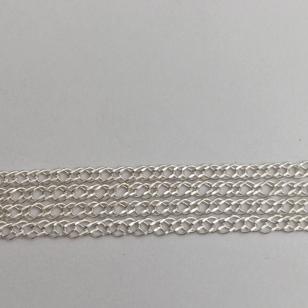 CADENA TEJIDO ESLABONES PLATA .925 55 CM 4.1 GR (NUEVO)