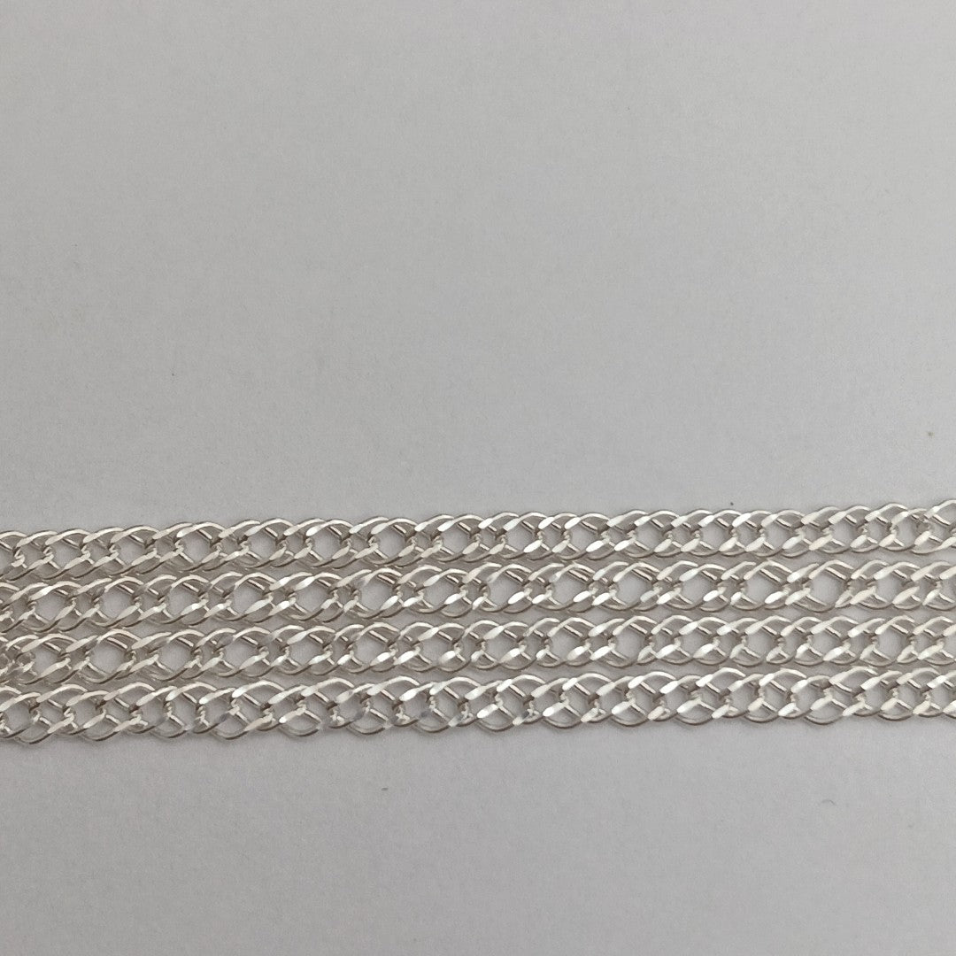 CADENA TEJIDO ESLABONES PLATA .925 55 CM 4.1 GR (NUEVO)