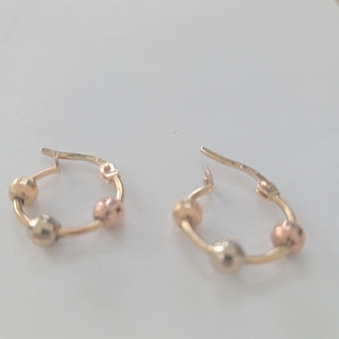 ARRACADAS PAR ORO 14 K 1.9 GRMS (SEMINUEVO)