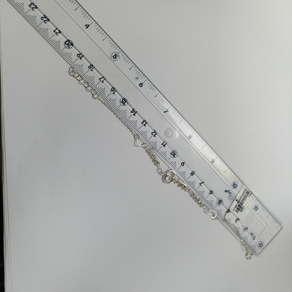 PULSERA TEJIDO LLAVE PLATA .925 18 CM 2.4 GR (NUEVO)