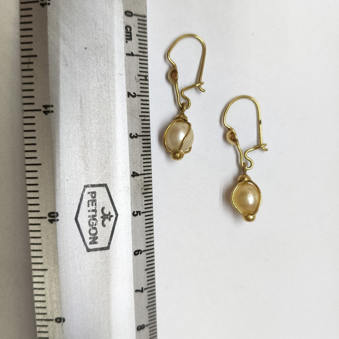ARETES PAR ORO 14 K 3.4 GRMS (SEMINUEVO)