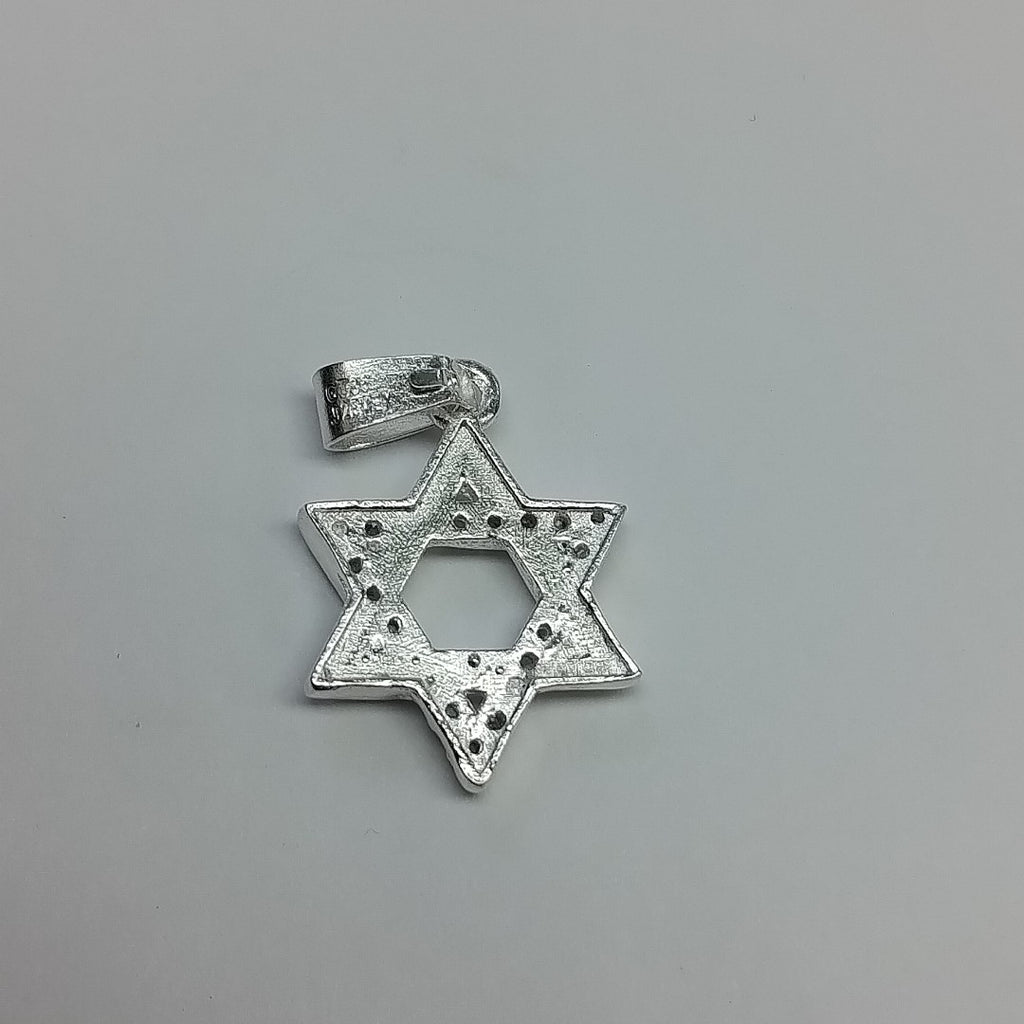 DIJE ESTRELLA DE DAVID C/CIRCONIAS PLATA .925 2.6 GR (NUEVO)
