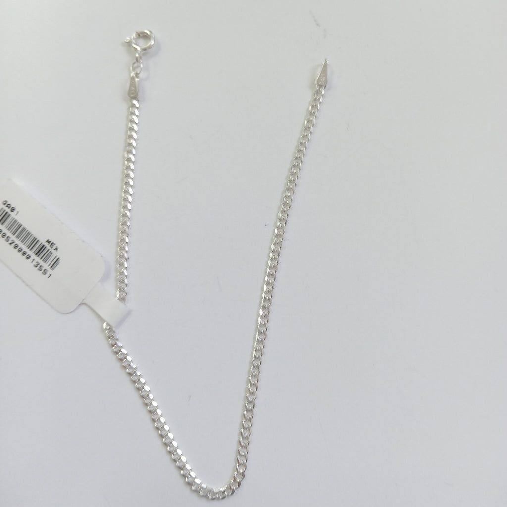 PULSERA TEJIDO BARBADA PLATA .925 18 CM 2.2 GR (NUEVO)