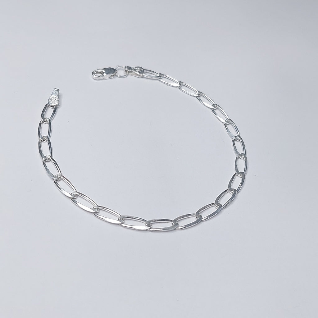 PULSERA TEJIDO ESLABONES PLATA .925 18 CM 3.7 GR (NUEVO)