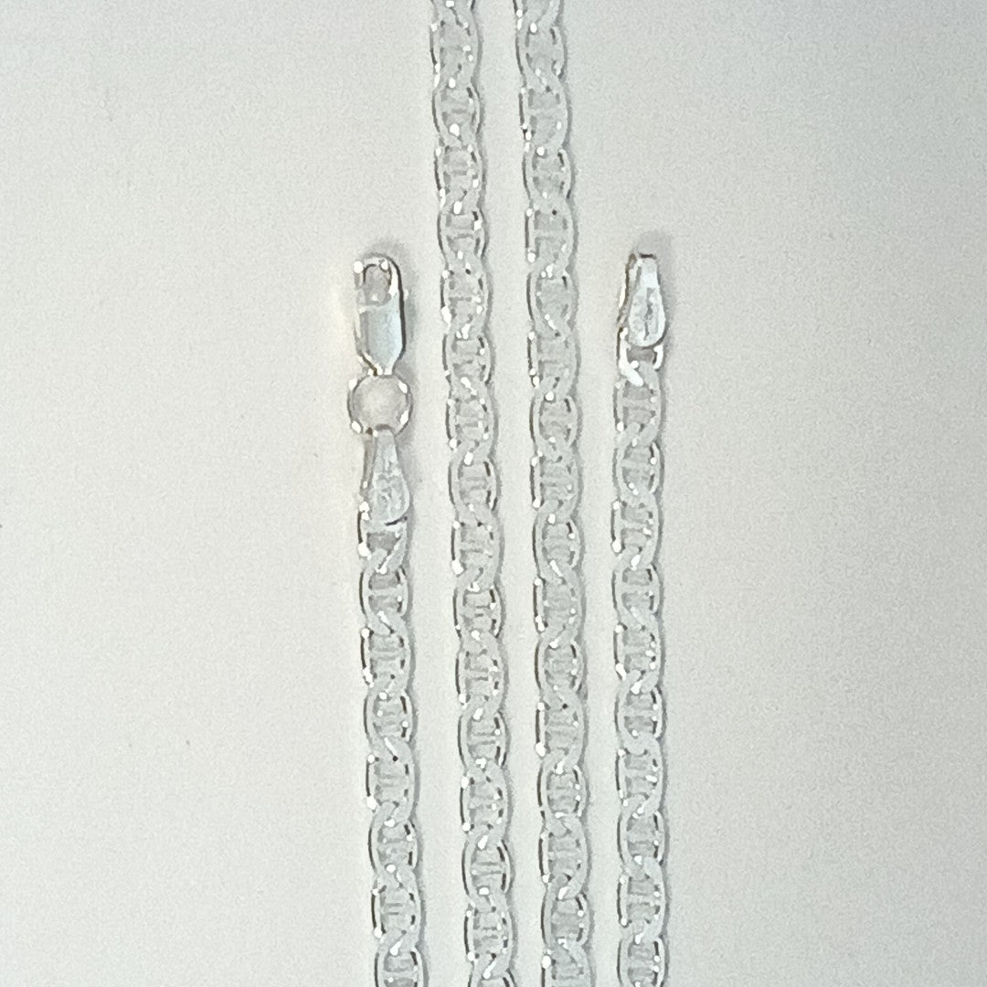 CADENA TEJIDO GUCHI PLATA .925 55 CM 12.9 GR (NUEVO)
