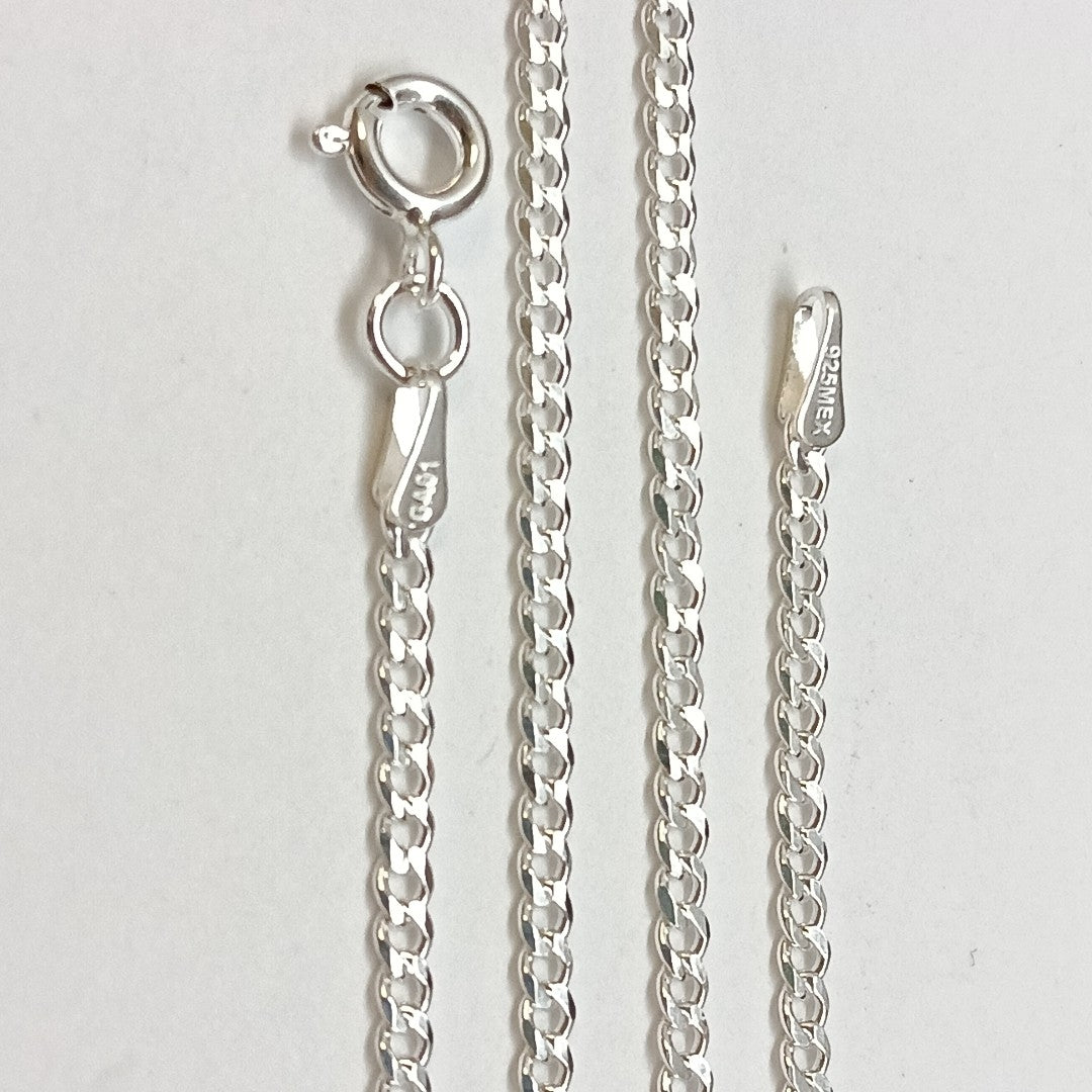 CADENA TEJIDO BARBADO PLATA .925 55 CM 5.4 GR (NUEVO)