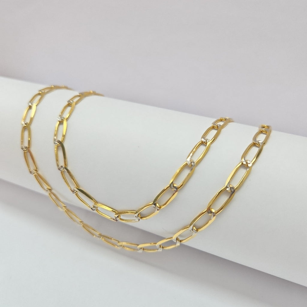 CADENA TEJIDO ESLABONES 11.2G 55 CM 14K (NUEVO)