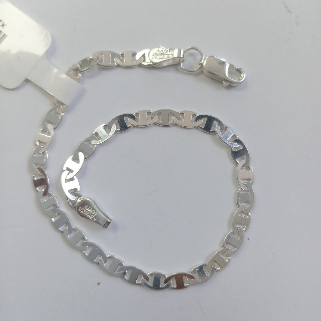 PULSERA TEJIDO GUCHI PLATA .925 18 CM 3.5 GR (NUEVO)