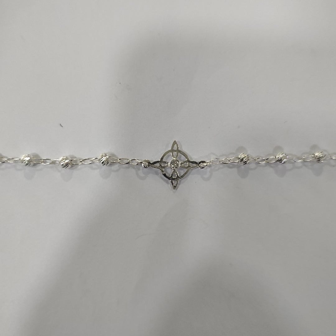 PULSERA TEJIDO ESPECIAL PLATA .925 18 CM 2.8 GR (NUEVO)