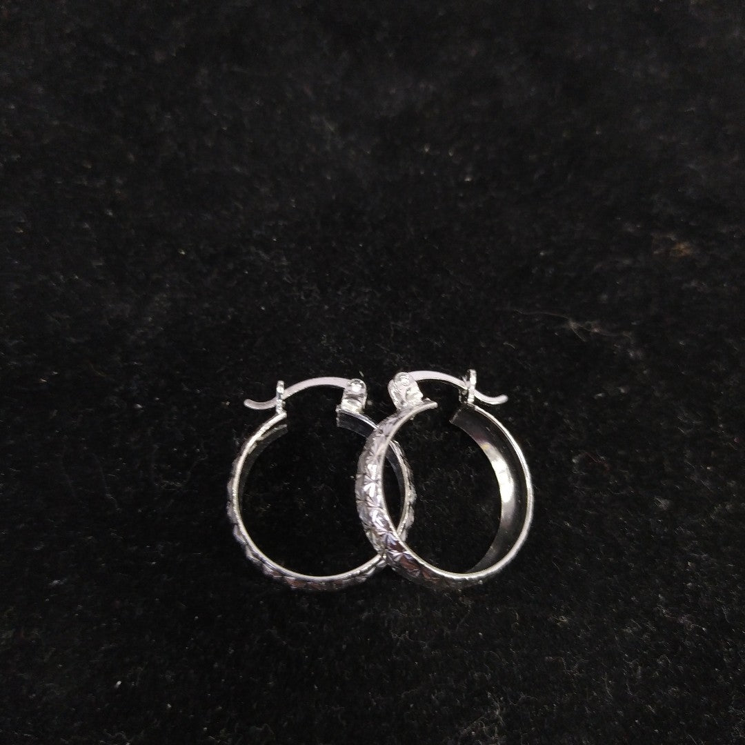 PAR ARRACADAS FACETADAS PLATA .925 3.4 GR (NUEVO)