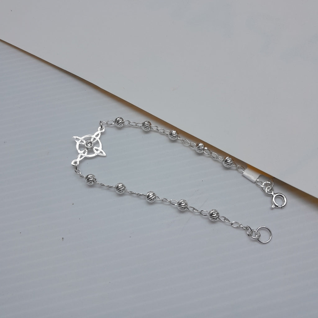 PULSERA TEJIDO ESPECIAL PLATA .925 18 CM 2.9 GR (NUEVO)