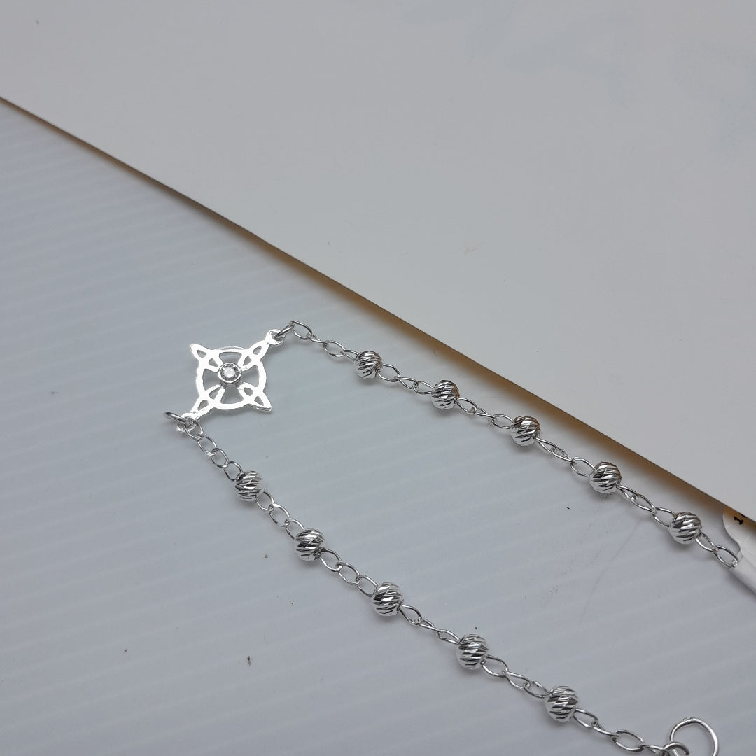 PULSERA TEJIDO ESPECIAL PLATA .925 18 CM 2.9 GR (NUEVO)