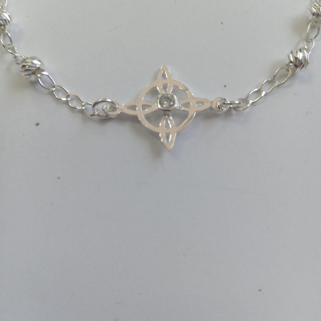 PULSERA TEJIDO ESPECIAL PLATA .925 18 CM 2.9 GR (NUEVO)