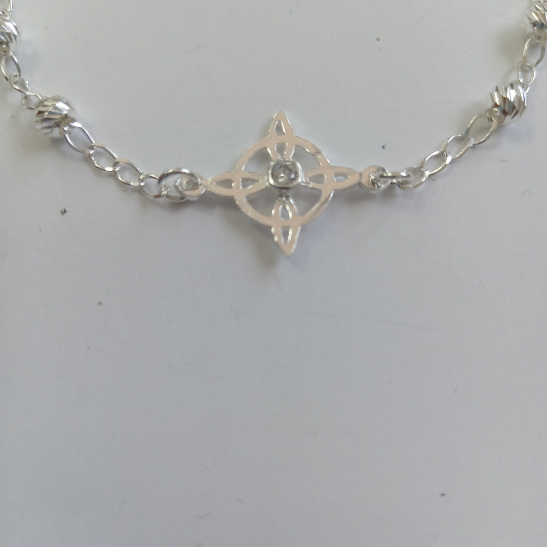 PULSERA TEJIDO ESPECIAL PLATA .925 18 CM 2.9 GR (NUEVO)