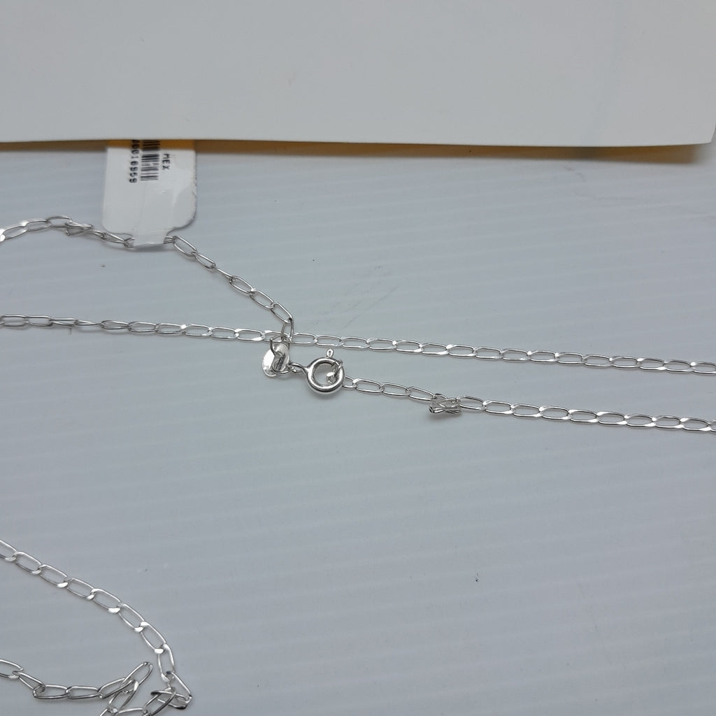 CADENA TEJIDO ESLABONES PLATA .925 60 CM 3.1 GR (NUEVO)
