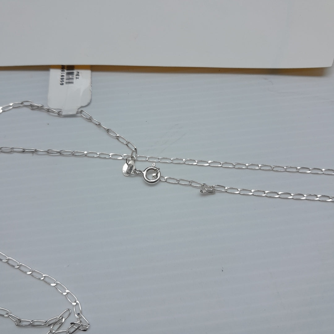 CADENA TEJIDO ESLABONES PLATA .925 60 CM 3.1 GR (NUEVO)