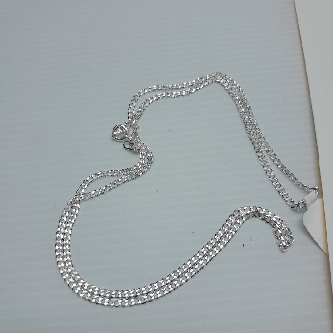 CADENA TEJIDO BARBADO PLATA .925 55 CM 5.3 GR (NUEVO)