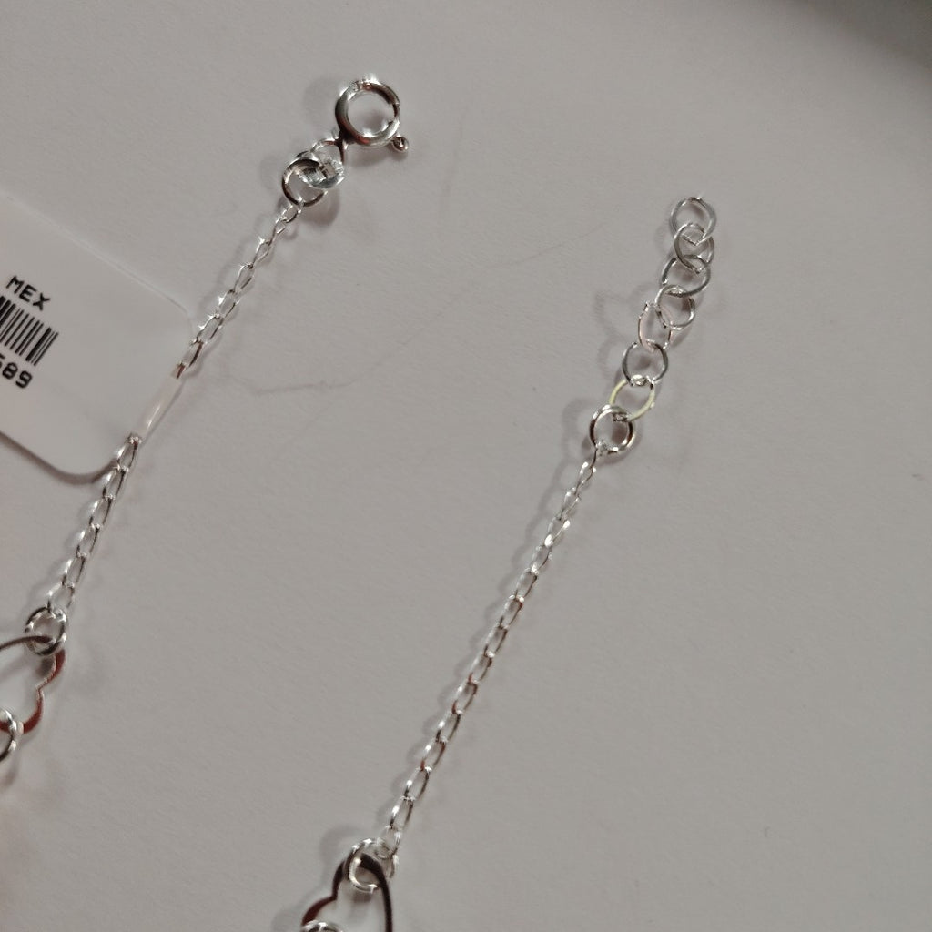 PULSERA TEJIDO LLAVE PLATA .925 18 CM 2.3 GR (NUEVO)