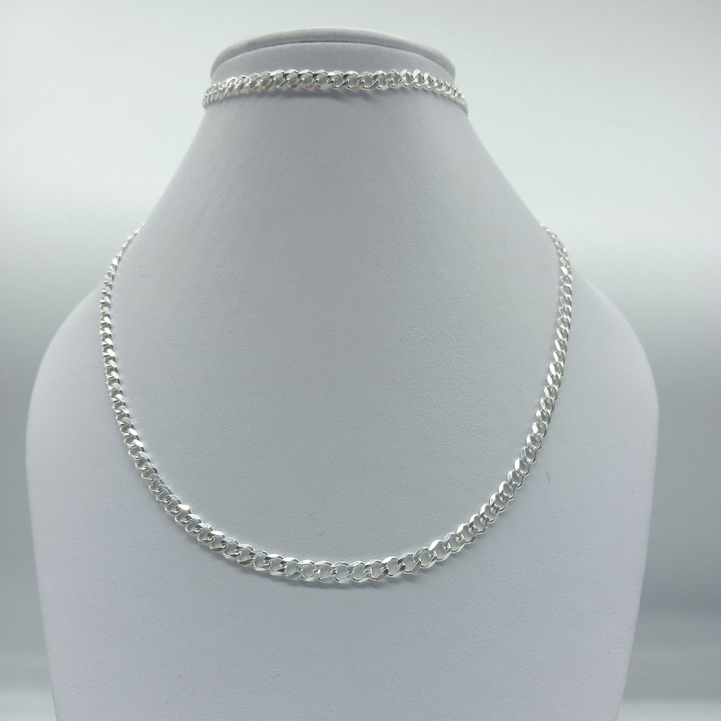 CADENA TEJIDO BARBADO PLATA .925 60 CM 13.2 GR (NUEVO)