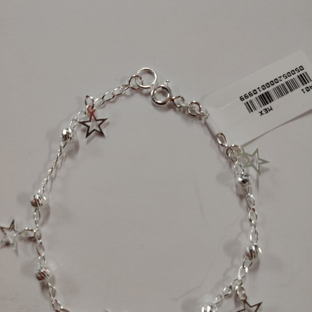 PULSERA TEJIDO ESPECIAL PLATA .925 18 CM 2.7 GR (NUEVO)