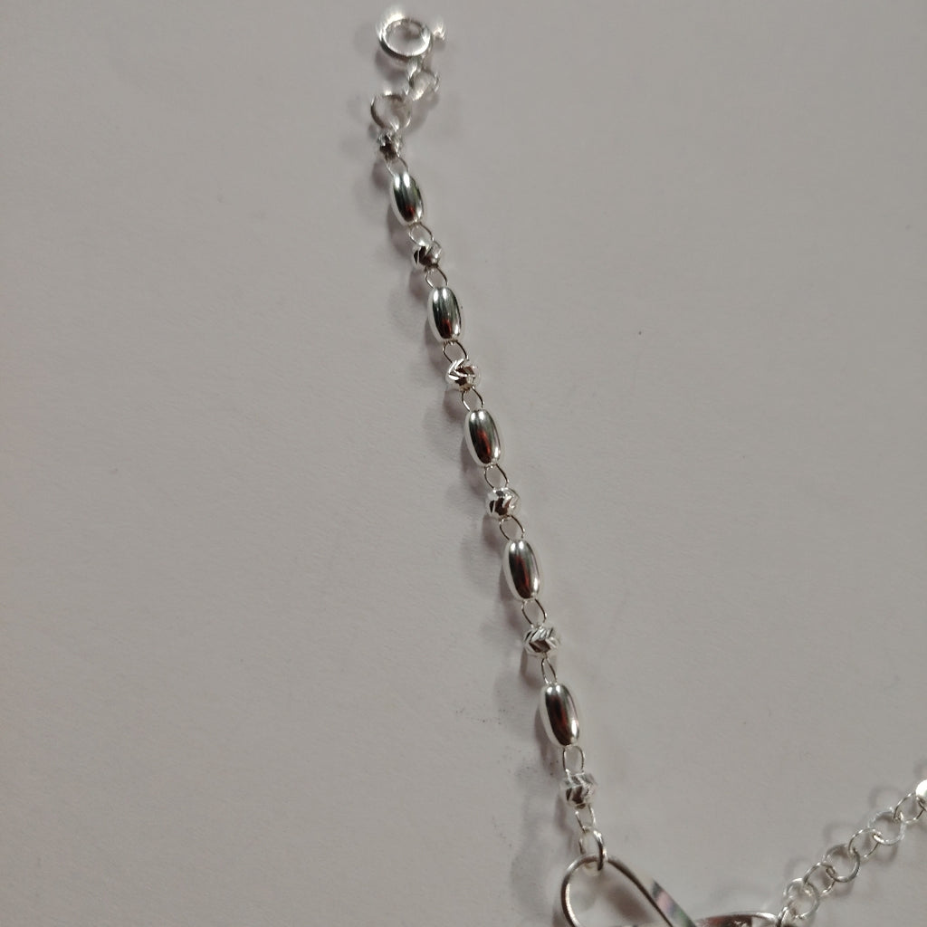 PULSERA TEJIDO INFINITO PLATA .925 18 CM 2.3 GR (NUEVO)