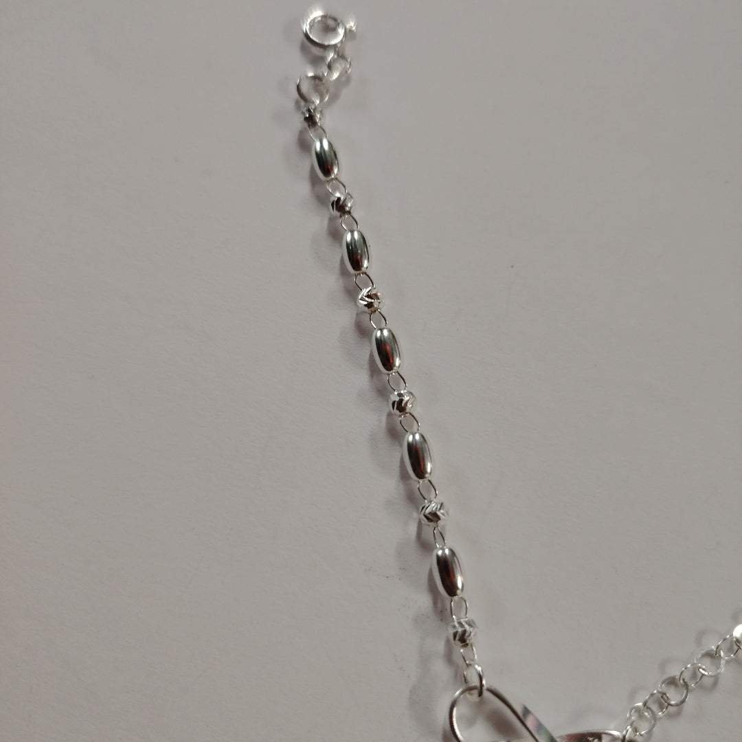 PULSERA TEJIDO INFINITO PLATA .925 18 CM 2.3 GR (NUEVO)