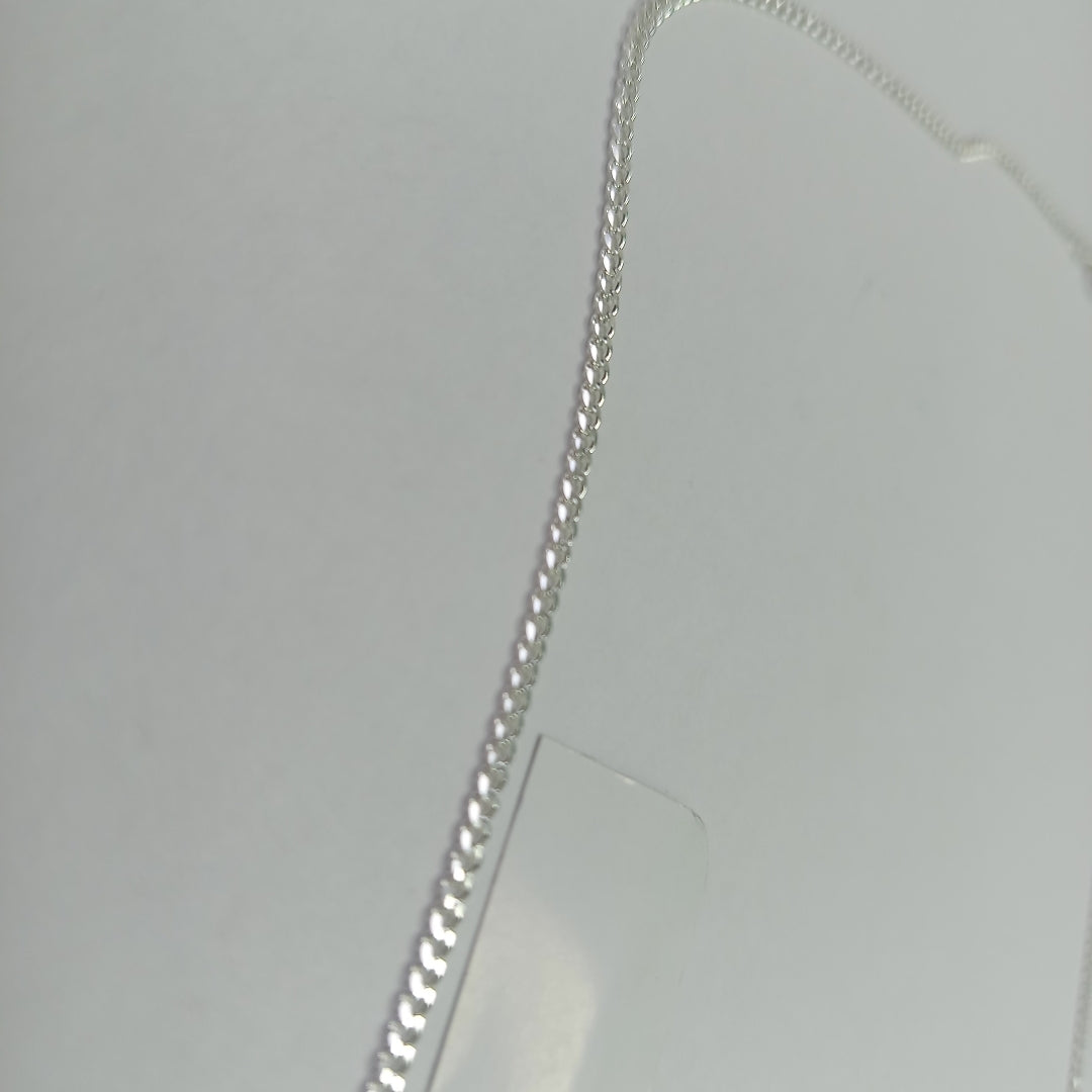 CADENA TEJIDO BARBADO PLATA .925 55 CM 5.4 GR (NUEVO)
