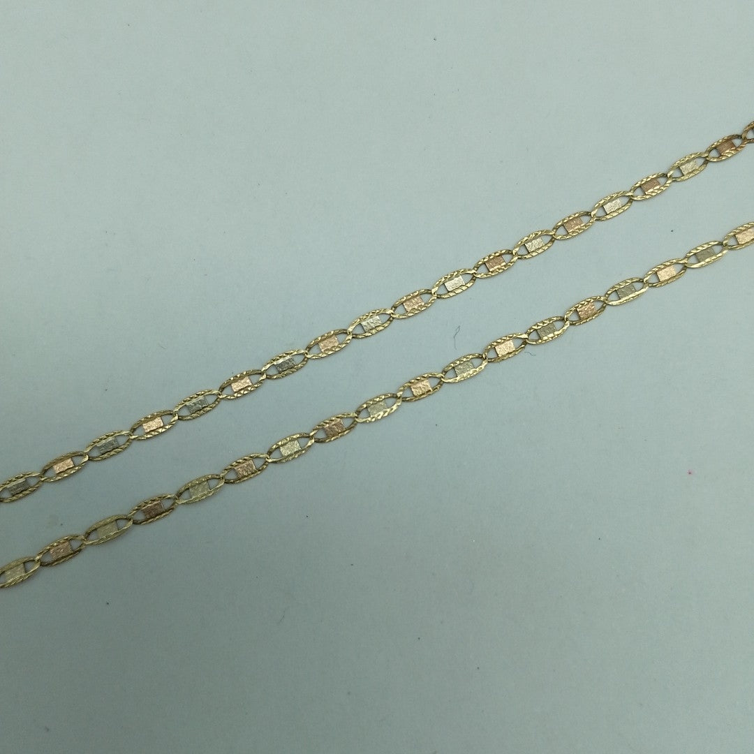 CADENA ORO, ORO COMBINADO 14 K 3.2 GRMS (SEMINUEVO)