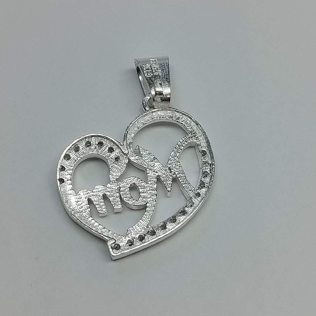 DIJE CORAZON C/CIRCONIAS PLATA .925 3.3 GR (NUEVO)