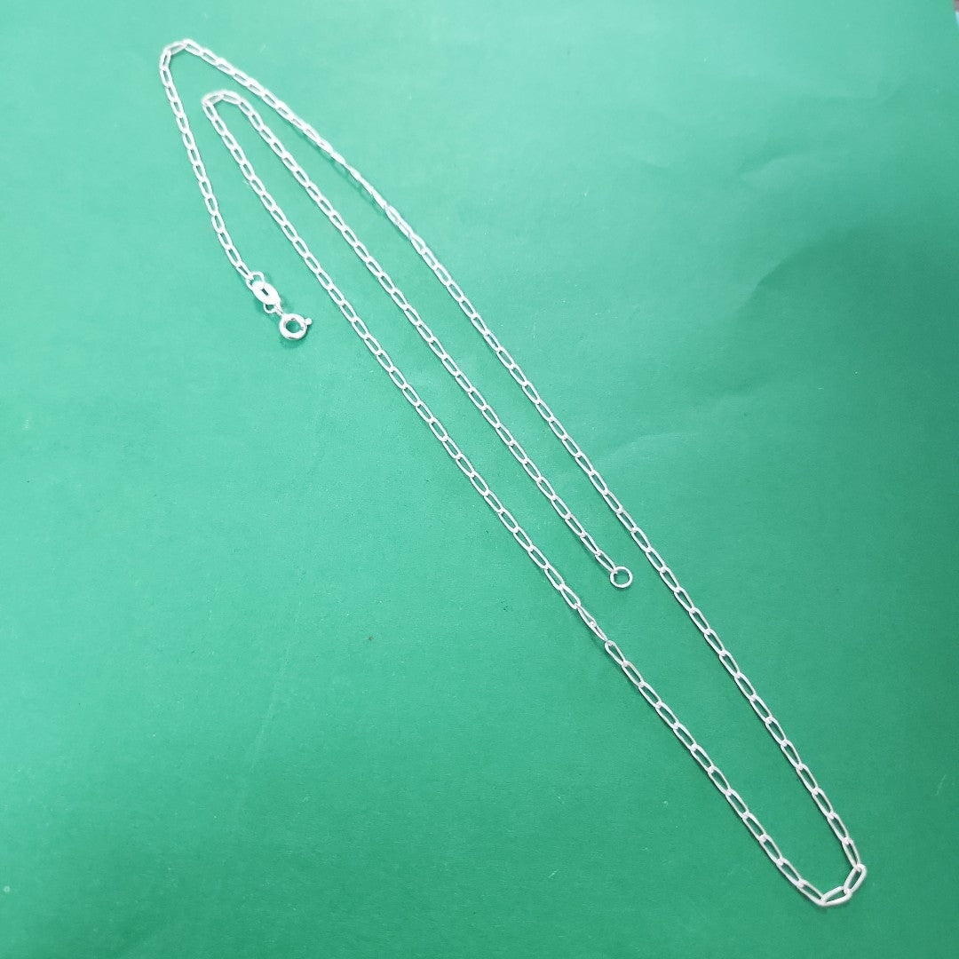 CADENA TEJIDO ESLABONES PLATA .925 60 CM 2.7 GR (NUEVO)
